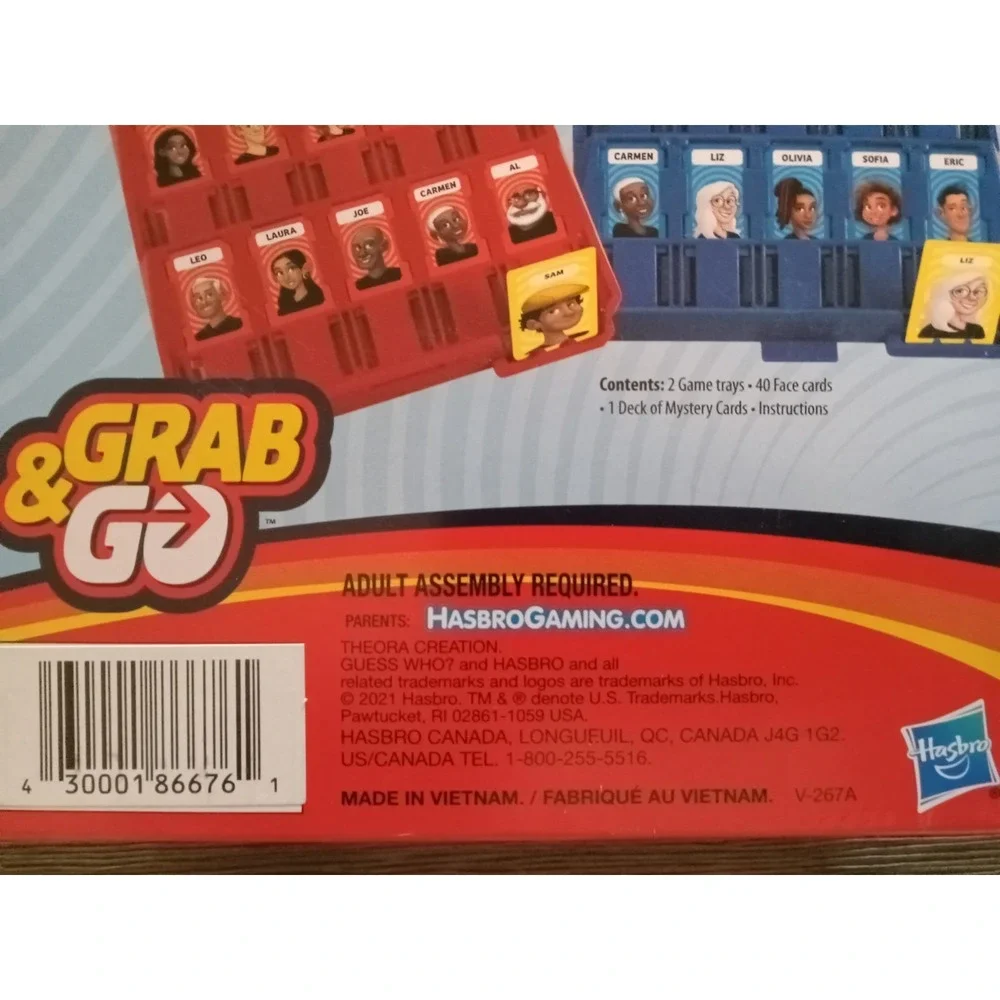 Hasbro Guess Who? Grab And Go Travel Board Game Ages 6+ NEW